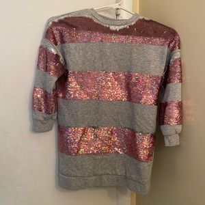 Cat & Jack pink/silver sequined sweatshirt 6/6x